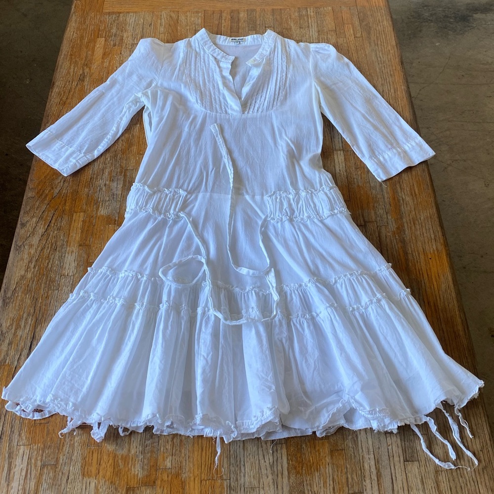 MIU MIU WHITE SPRING DRESS